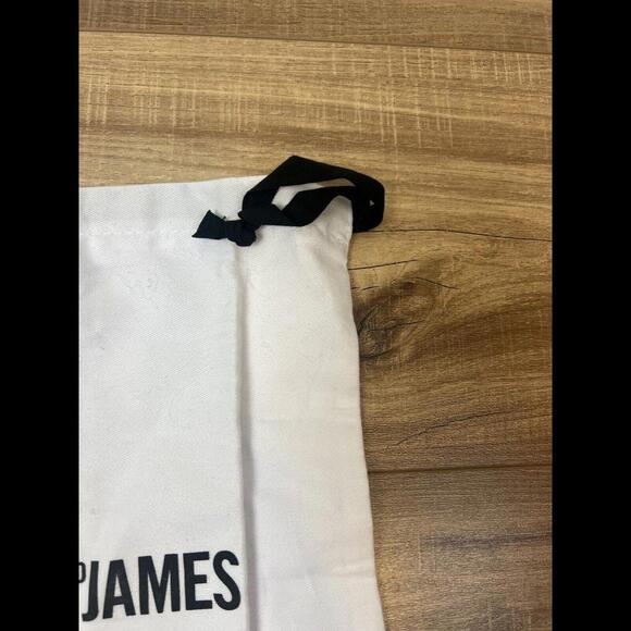 Elizabeth And James White Cotton Drawstring Dust Cover Storage Bag 12" x 12" - Picture 3 of 4